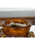 Chinese Qing Dynasty 19th Century Brown Glazed Jar with Loop Handles-7. Asian & Chinese Furniture, Art, Antiques, Vintage Home Décor for sale at FEA Home