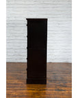 Vintage Chinese Tall Black Lacquered Elmwood Chest with Six Drawers-11. Asian & Chinese Furniture, Art, Antiques, Vintage Home Décor for sale at FEA Home