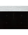 Vintage Chinese Tall Black Lacquered Elmwood Chest with Six Drawers-5. Asian & Chinese Furniture, Art, Antiques, Vintage Home Décor for sale at FEA Home