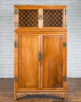Chinese Qing Dynasty 19th Century Kitchen Cabinet with Quatrefoil Style Fretwork-4. Asian & Chinese Furniture, Art, Antiques, Vintage Home Décor for sale at FEA Home