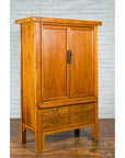 Chinese Qing Dynasty 19th Century Light Lacquer Cabinet with Doors and Drawers-5. Asian & Chinese Furniture, Art, Antiques, Vintage Home Décor for sale at FEA Home