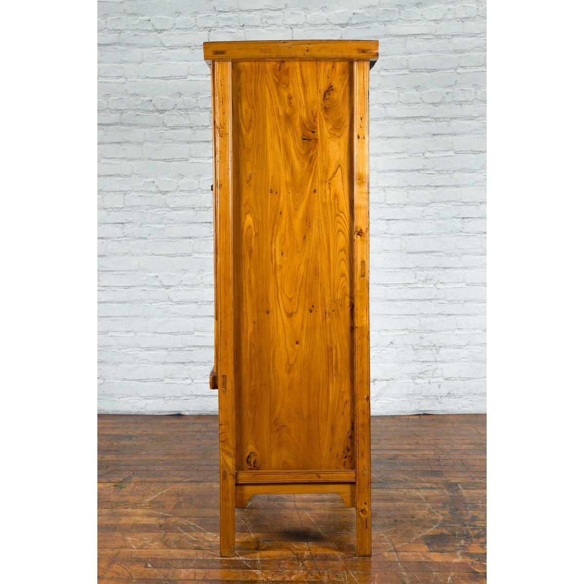 Chinese Qing Dynasty 19th Century Light Lacquer Cabinet with Doors and Drawers-16. Asian & Chinese Furniture, Art, Antiques, Vintage Home Décor for sale at FEA Home