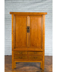 Chinese Qing Dynasty 19th Century Light Lacquer Cabinet with Doors and Drawers-2. Asian & Chinese Furniture, Art, Antiques, Vintage Home Décor for sale at FEA Home