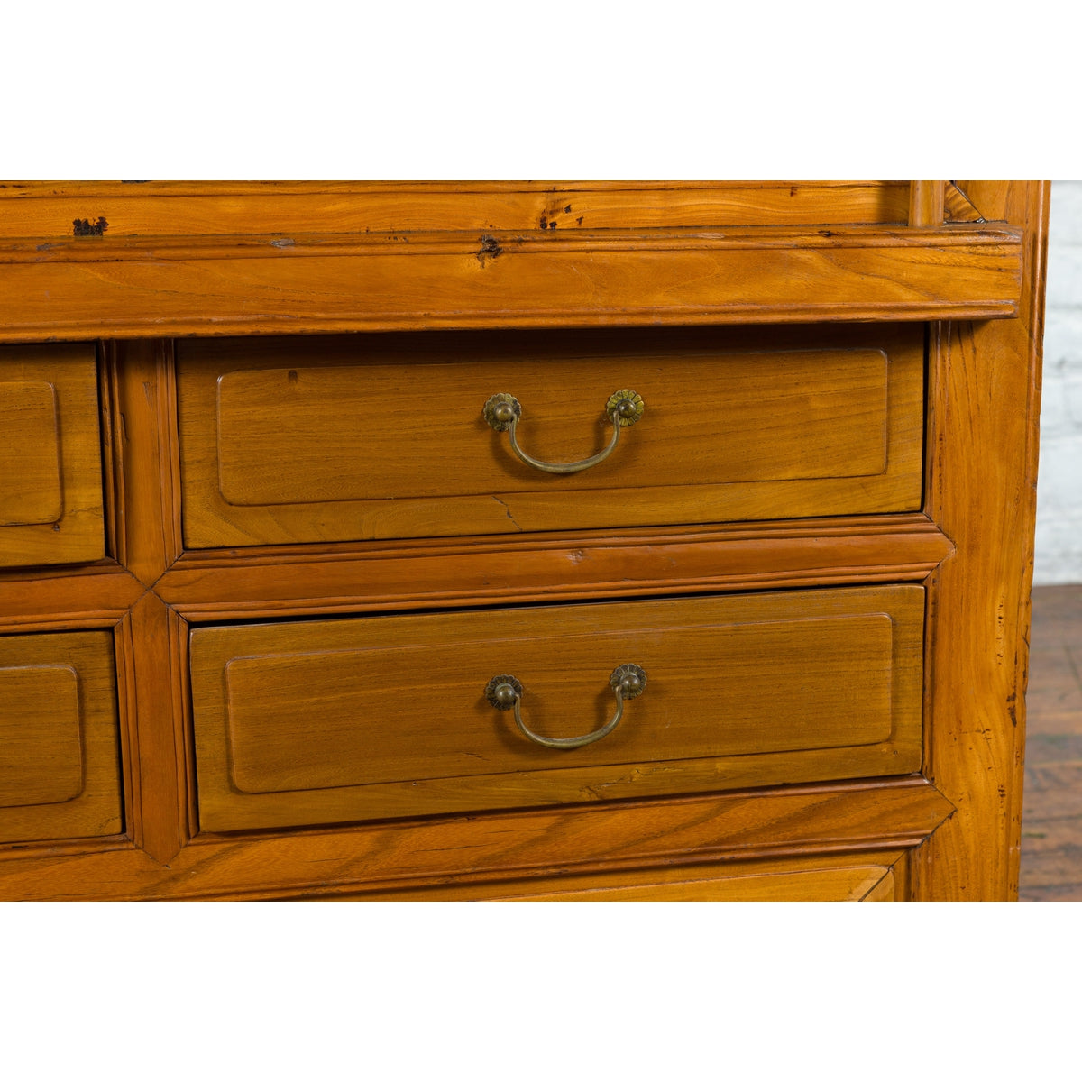 Chinese Qing Dynasty 19th Century Light Lacquer Cabinet with Doors and Drawers-11. Asian & Chinese Furniture, Art, Antiques, Vintage Home Décor for sale at FEA Home