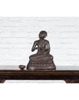 Bronze Lost Wax Sculpture Depicting a Praying Buddhist Monk with Offering Bowl-9. Asian & Chinese Furniture, Art, Antiques, Vintage Home Décor for sale at FEA Home