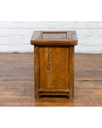 Chinese Early 20th Century Elmwood Bedside Cabinet with Weathered Patina-14. Asian & Chinese Furniture, Art, Antiques, Vintage Home Décor for sale at FEA Home