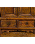 Chinese Early 20th Century Elmwood Bedside Cabinet with Weathered Patina-9. Asian & Chinese Furniture, Art, Antiques, Vintage Home Décor for sale at FEA Home