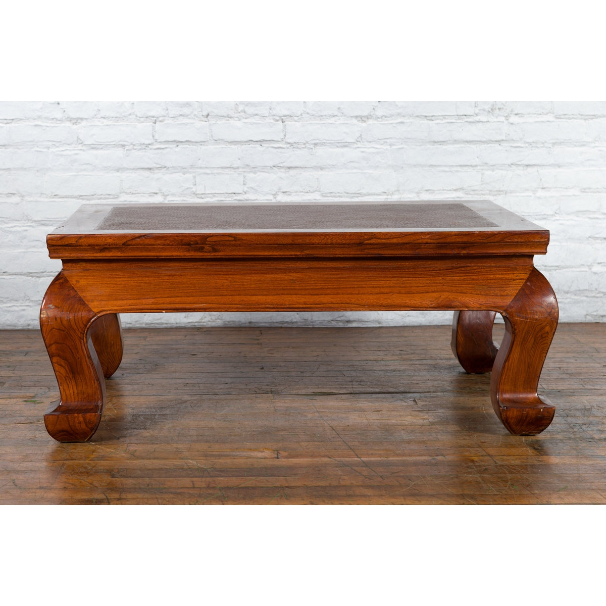 Qing Dynasty Chinese Shanxi Province Elmwood Coffee Table with Woven Rattan Top-13. Asian & Chinese Furniture, Art, Antiques, Vintage Home Décor for sale at FEA Home