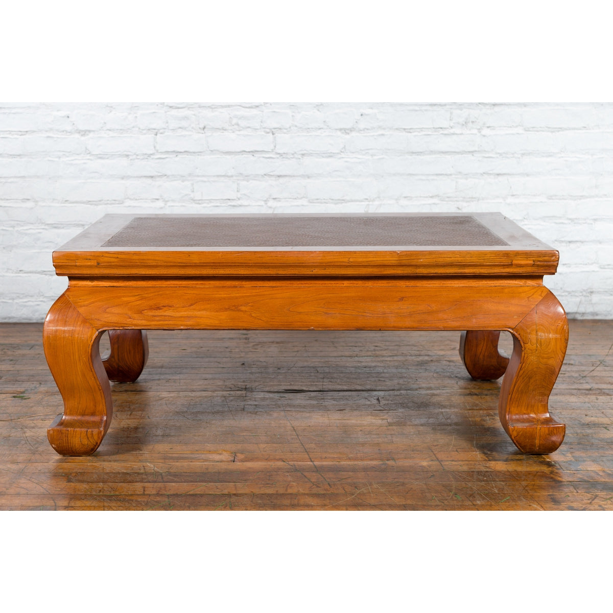 Qing Dynasty Chinese Shanxi Province Elmwood Coffee Table with Woven Rattan Top-3. Asian & Chinese Furniture, Art, Antiques, Vintage Home Décor for sale at FEA Home