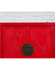 Chinese Antique Style Red Lacquered Liquor Cabinet with Revolving Hidden Panel-11. Asian & Chinese Furniture, Art, Antiques, Vintage Home Décor for sale at FEA Home