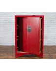 Chinese Antique Style Red Lacquered Liquor Cabinet with Revolving Hidden Panel-15. Asian & Chinese Furniture, Art, Antiques, Vintage Home Décor for sale at FEA Home