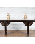 Chinese Qing Dynasty 19th Century Black Console Table with Carved Dragon Motifs-12. Asian & Chinese Furniture, Art, Antiques, Vintage Home Décor for sale at FEA Home