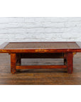 Qing Dynasty Chinese 19th Century Dark Red Lacquer Coffee Table with Rattan Top-11. Asian & Chinese Furniture, Art, Antiques, Vintage Home Décor for sale at FEA Home