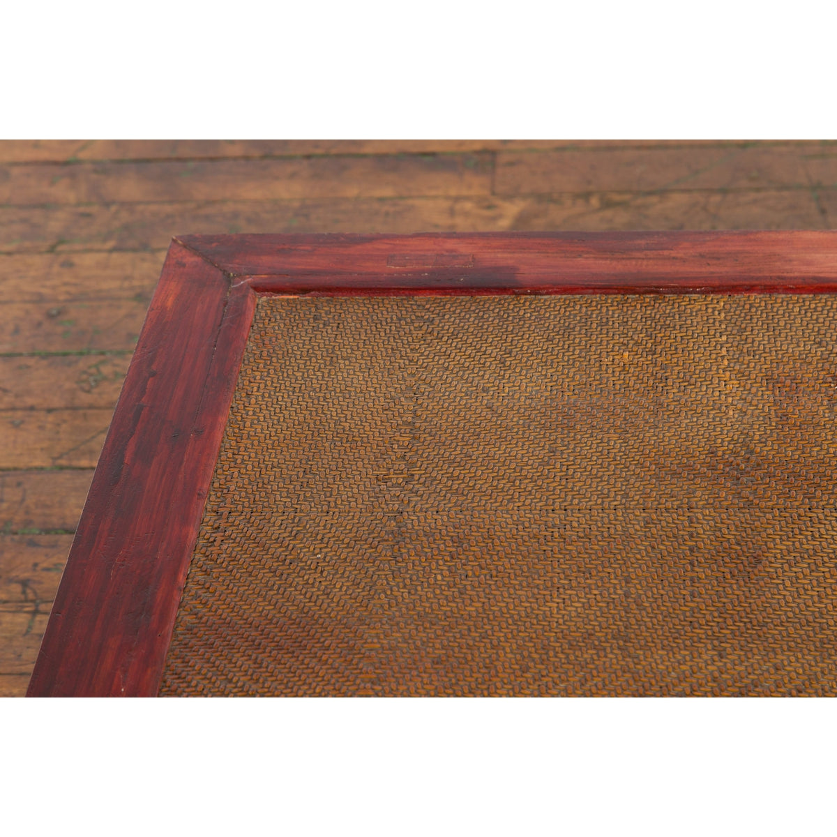 Qing Dynasty Chinese 19th Century Dark Red Lacquer Coffee Table with Rattan Top-6. Asian & Chinese Furniture, Art, Antiques, Vintage Home Décor for sale at FEA Home