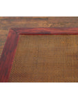 Qing Dynasty Chinese 19th Century Dark Red Lacquer Coffee Table with Rattan Top-6. Asian & Chinese Furniture, Art, Antiques, Vintage Home Décor for sale at FEA Home
