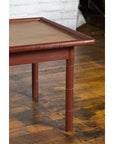 Vintage Thai Red Lacquered Faux Bamboo Coffee Table with Woven Rattan Top-12. Asian & Chinese Furniture, Art, Antiques, Vintage Home Décor for sale at FEA Home