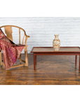 Vintage Thai Red Lacquered Faux Bamboo Coffee Table with Woven Rattan Top-3. Asian & Chinese Furniture, Art, Antiques, Vintage Home Décor for sale at FEA Home