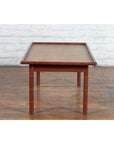 Vintage Thai Red Lacquered Faux Bamboo Coffee Table with Woven Rattan Top-5. Asian & Chinese Furniture, Art, Antiques, Vintage Home Décor for sale at FEA Home