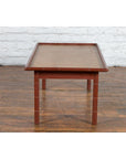 Vintage Thai Red Lacquered Faux Bamboo Coffee Table with Woven Rattan Top-8. Asian & Chinese Furniture, Art, Antiques, Vintage Home Décor for sale at FEA Home