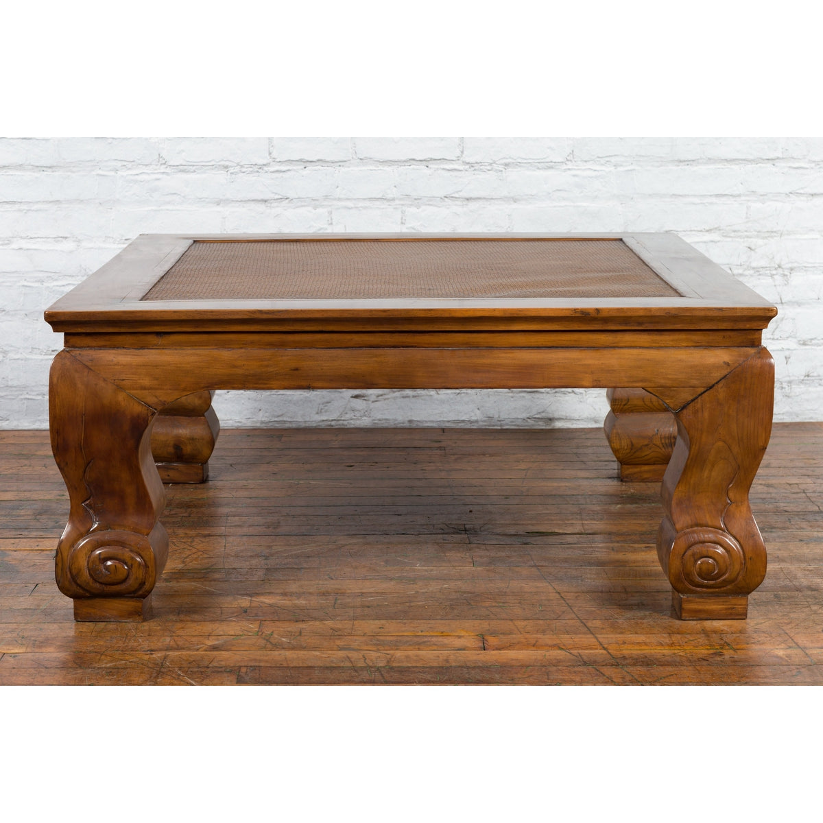 Chinese 19th Century Qing Dynasty Coffee Table with Rattan Top Inset-6. Asian & Chinese Furniture, Art, Antiques, Vintage Home Décor for sale at FEA Home