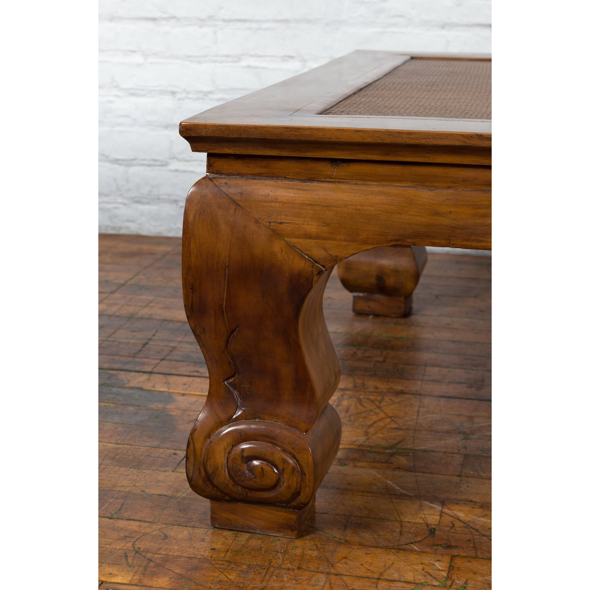 Chinese 19th Century Qing Dynasty Coffee Table with Rattan Top Inset-9. Asian & Chinese Furniture, Art, Antiques, Vintage Home Décor for sale at FEA Home