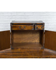 Korean 19th Century Brown Wood Side Cabinet with Black Iron Hardware-4. Asian & Chinese Furniture, Art, Antiques, Vintage Home Décor for sale at FEA Home