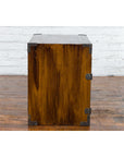 Korean 19th Century Brown Wood Side Cabinet with Black Iron Hardware-13. Asian & Chinese Furniture, Art, Antiques, Vintage Home Décor for sale at FEA Home