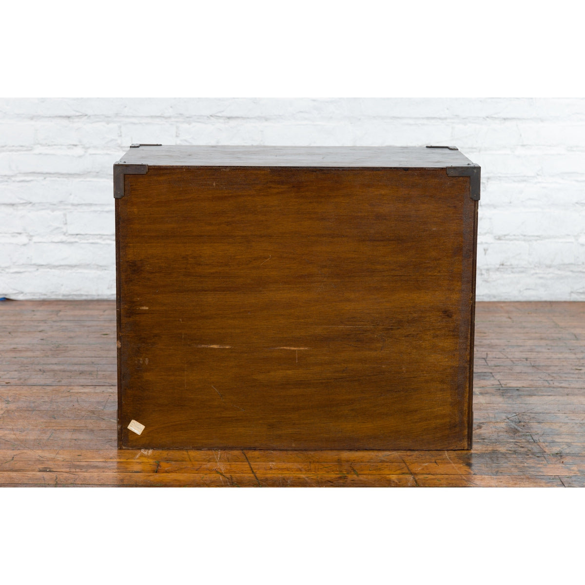 Korean 19th Century Brown Wood Side Cabinet with Black Iron Hardware-14. Asian & Chinese Furniture, Art, Antiques, Vintage Home Décor for sale at FEA Home
