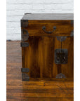 Korean 19th Century Brown Wood Side Cabinet with Black Iron Hardware-9. Asian & Chinese Furniture, Art, Antiques, Vintage Home Décor for sale at FEA Home