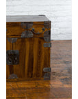 Korean 19th Century Brown Wood Side Cabinet with Black Iron Hardware-10. Asian & Chinese Furniture, Art, Antiques, Vintage Home Décor for sale at FEA Home