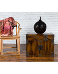 Korean 19th Century Brown Wood Side Cabinet with Black Iron Hardware-3. Asian & Chinese Furniture, Art, Antiques, Vintage Home Décor for sale at FEA Home