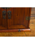 Chinese Qing Dynasty 19th Century Brown Elm Side Cabinet with Bronze Hardware-9. Asian & Chinese Furniture, Art, Antiques, Vintage Home Décor for sale at FEA Home