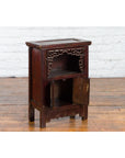 Chinese Qing Dynasty 19th Century Side Cabinet with Fretwork Shelf and Doors-5. Asian & Chinese Furniture, Art, Antiques, Vintage Home Décor for sale at FEA Home