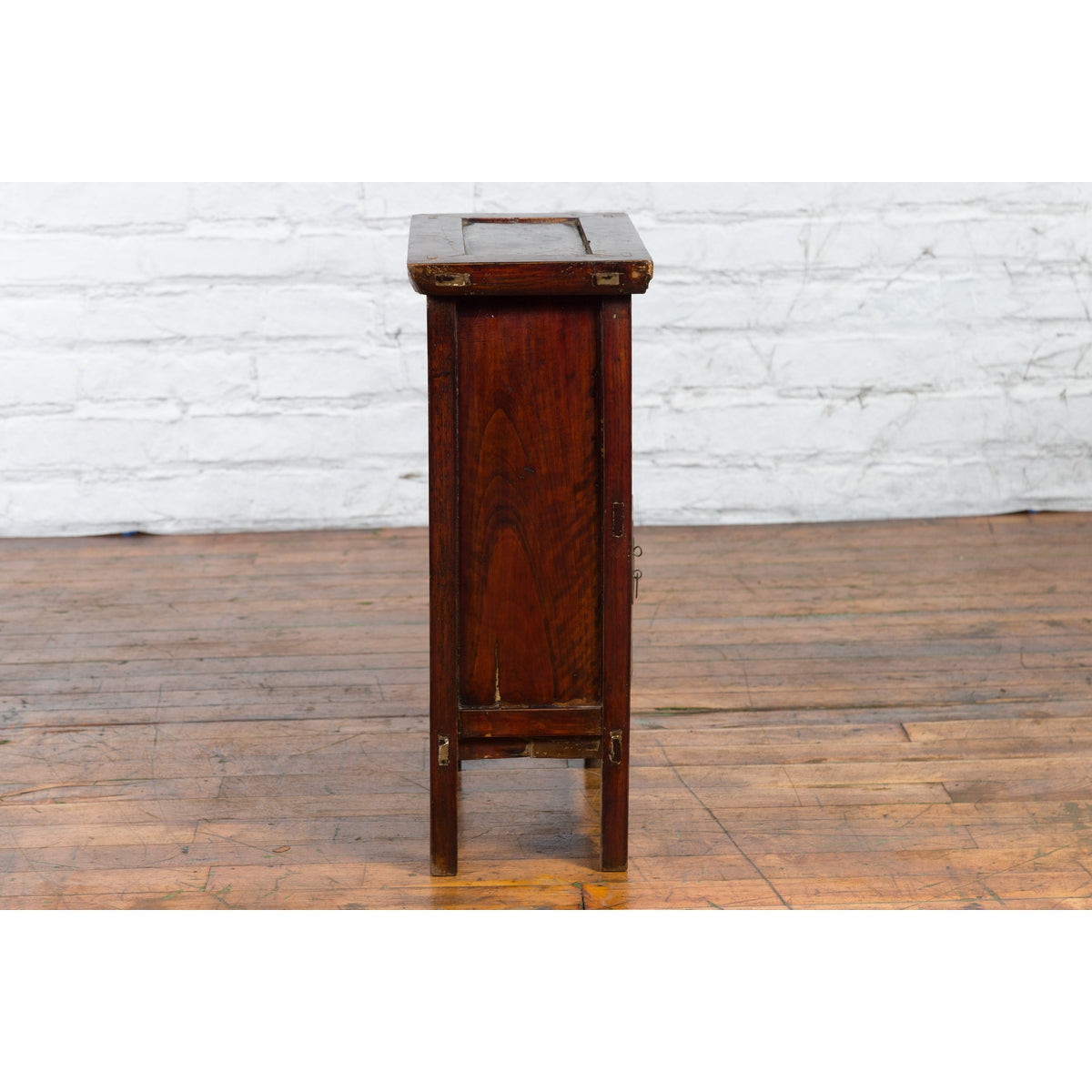 Chinese Qing Dynasty 19th Century Side Cabinet with Fretwork Shelf and Doors-10. Asian & Chinese Furniture, Art, Antiques, Vintage Home Décor for sale at FEA Home