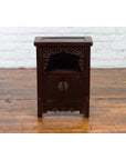 Chinese Qing Dynasty 19th Century Side Cabinet with Fretwork Shelf and Doors-19. Asian & Chinese Furniture, Art, Antiques, Vintage Home Décor for sale at FEA Home
