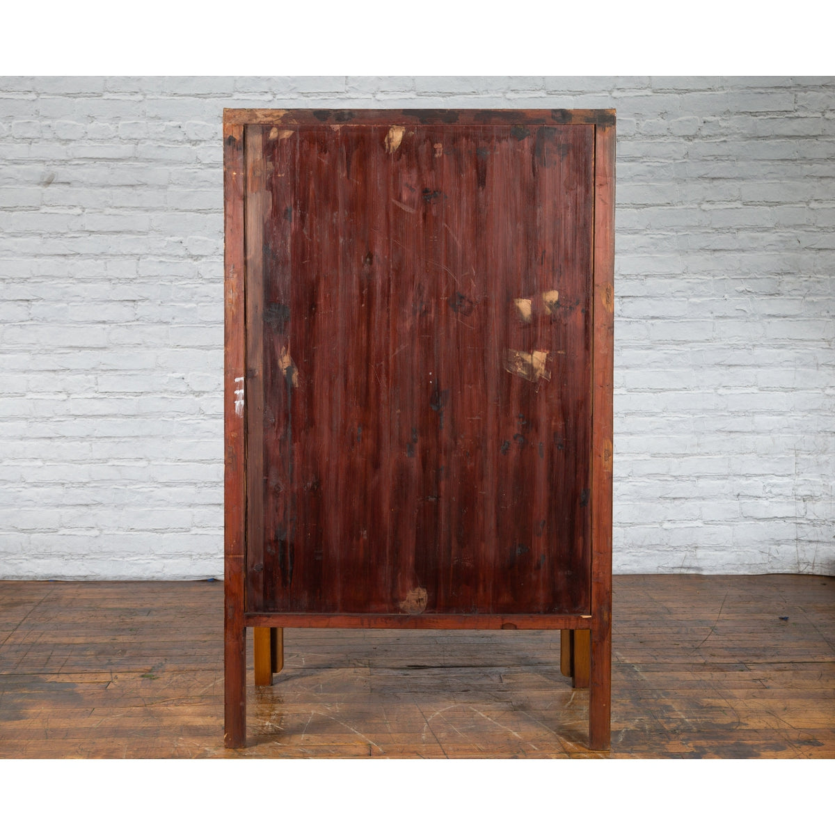 Chinese Qing Dynasty 19th Century Two-Toned Wooden Cabinet with Brass Hardware-15. Asian & Chinese Furniture, Art, Antiques, Vintage Home Décor for sale at FEA Home