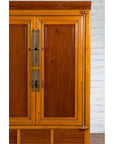 Chinese Qing Dynasty 19th Century Two-Toned Wooden Cabinet with Brass Hardware-5. Asian & Chinese Furniture, Art, Antiques, Vintage Home Décor for sale at FEA Home