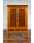 Chinese Qing Dynasty 19th Century Two-Toned Wooden Cabinet with Brass Hardware-3. Asian & Chinese Furniture, Art, Antiques, Vintage Home Décor for sale at FEA Home