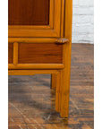 Chinese Qing Dynasty 19th Century Two-Toned Wooden Cabinet with Brass Hardware-12. Asian & Chinese Furniture, Art, Antiques, Vintage Home Décor for sale at FEA Home