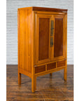Chinese Qing Dynasty 19th Century Two-Toned Wooden Cabinet with Brass Hardware-4. Asian & Chinese Furniture, Art, Antiques, Vintage Home Décor for sale at FEA Home