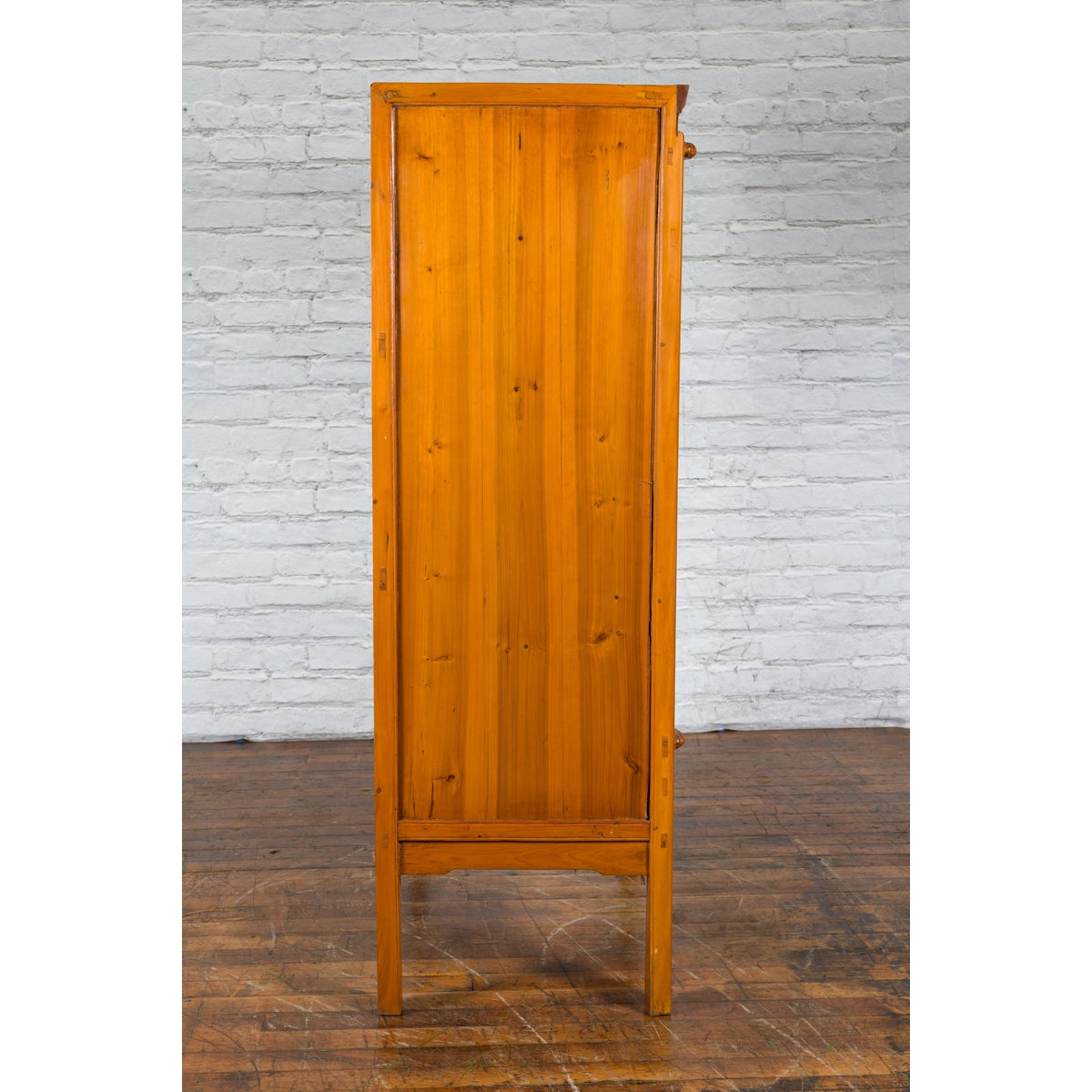 Chinese Qing Dynasty 19th Century Two-Toned Wooden Cabinet with Brass Hardware-14. Asian & Chinese Furniture, Art, Antiques, Vintage Home Décor for sale at FEA Home