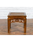 Chinese Qing Dynasty 19th Century Side Table with Rattan Top and Carved Apron-6. Asian & Chinese Furniture, Art, Antiques, Vintage Home Décor for sale at FEA Home