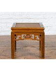 Chinese Qing Dynasty 19th Century Side Table with Rattan Top and Carved Apron-7. Asian & Chinese Furniture, Art, Antiques, Vintage Home Décor for sale at FEA Home