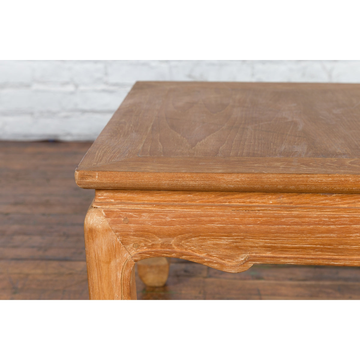 Vintage Thai Ming Style Low Drinks Table with Horsefoot Feet and Natural Patina-6. Asian & Chinese Furniture, Art, Antiques, Vintage Home Décor for sale at FEA Home