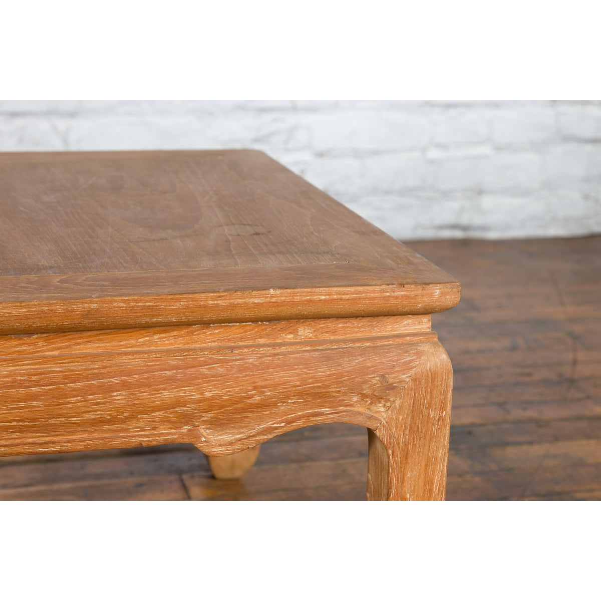 Vintage Thai Ming Style Low Drinks Table with Horsefoot Feet and Natural Patina-7. Asian & Chinese Furniture, Art, Antiques, Vintage Home Décor for sale at FEA Home