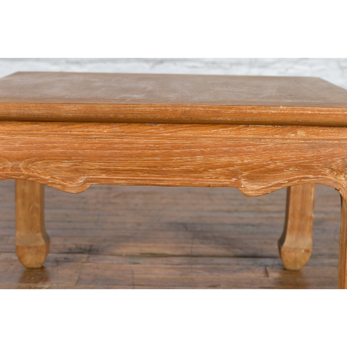 Vintage Thai Ming Style Low Drinks Table with Horsefoot Feet and Natural Patina-10. Asian & Chinese Furniture, Art, Antiques, Vintage Home Décor for sale at FEA Home