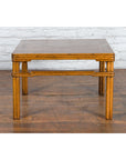 Chinese Early 20th Century Light Brown Low Side Table with Humpback Stretchers-3. Asian & Chinese Furniture, Art, Antiques, Vintage Home Décor for sale at FEA Home