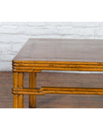 Chinese Early 20th Century Light Brown Low Side Table with Humpback Stretchers-5. Asian & Chinese Furniture, Art, Antiques, Vintage Home Décor for sale at FEA Home