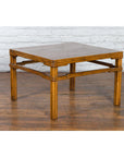 Chinese Early 20th Century Light Brown Low Side Table with Humpback Stretchers-4. Asian & Chinese Furniture, Art, Antiques, Vintage Home Décor for sale at FEA Home