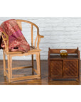 Javanese Vintage Side Cabinet with Latticed Bamboo Sliding Doors and Gallery-2. Asian & Chinese Furniture, Art, Antiques, Vintage Home Décor for sale at FEA Home